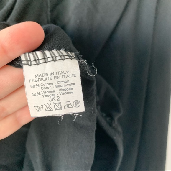 Brandy Melville Off the Shoulder Top Black Long Sleeve Cropped ANY OFFER - Picture 5 of 6